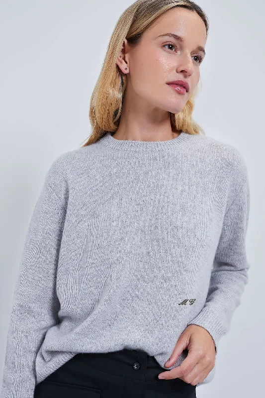 High-quality Styles Gray Cashmere Bodie Boyfriend Crewneck