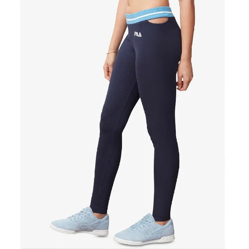 Fashion Innovation Fila Women's Rosario Cutout Leggings Blue Size Medium - M
