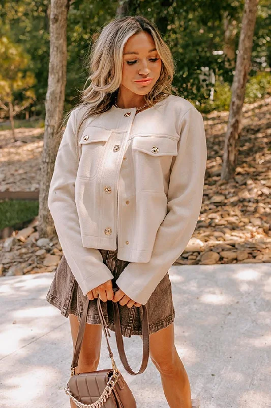 Youthful Uptown Chic Jacket in Cream