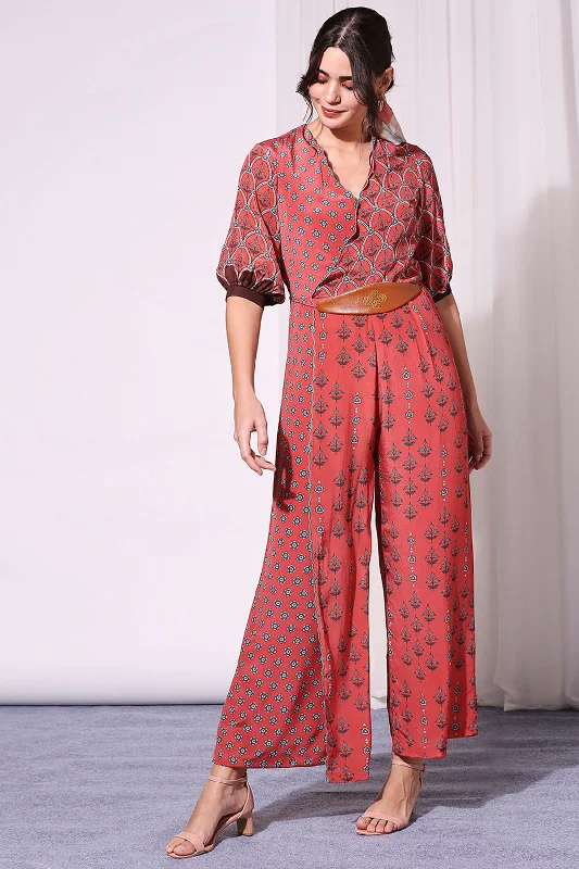 Luxury Classic Ethnic Floral Printed Jumpsuit