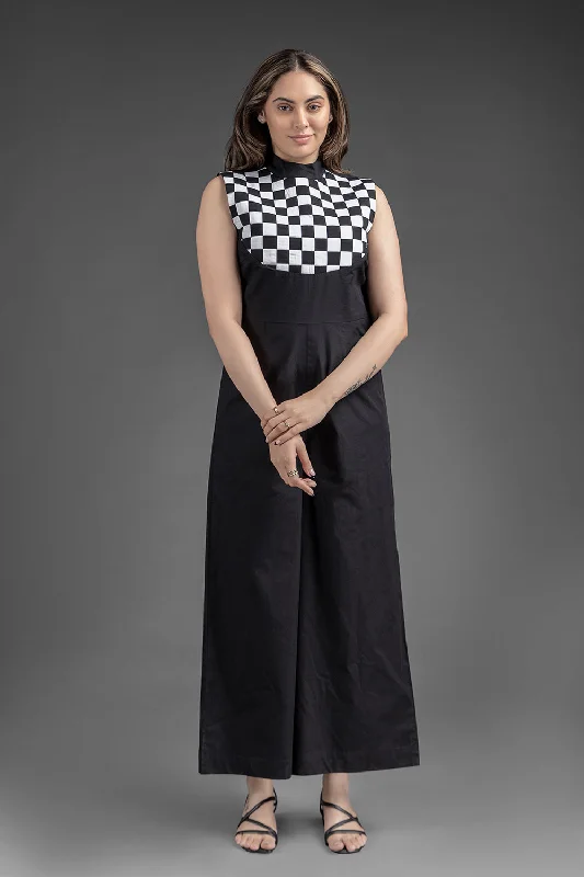 Light Comfort Matted Jumpsuit - Black