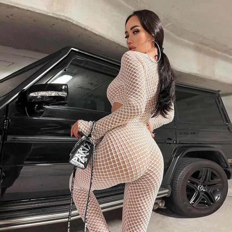 Warm Chic Khloe's Mesh Jumpsuit