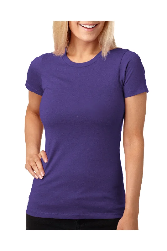 Street Charm Next Level Womens CVC Jersey Short Sleeve Crewneck T-Shirt - Purple Rush Street Charm Next Level Womens CVC Jersey Short Sleeve Crewneck T-Shirt - Purple Rush