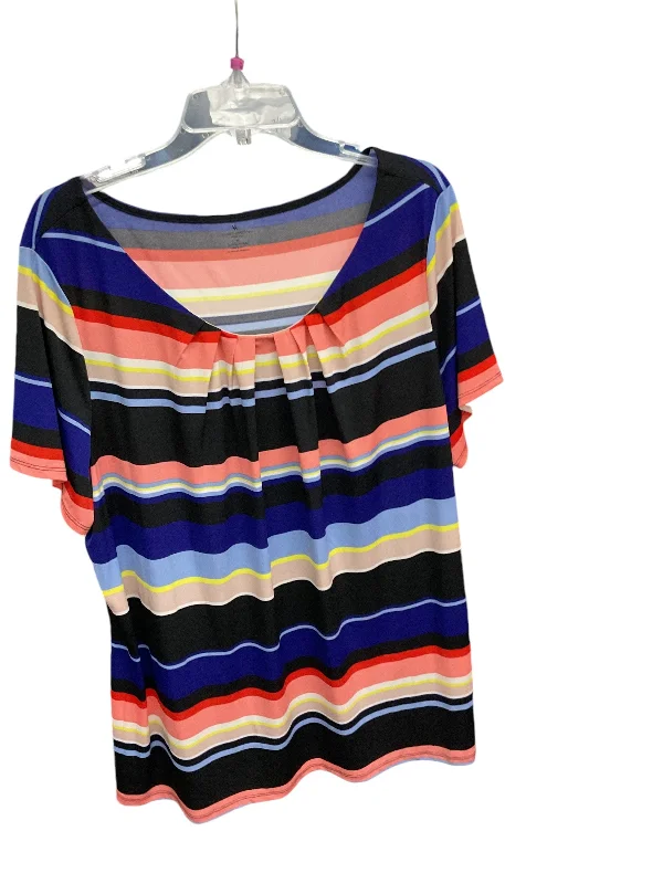 Party Wear Top Short Sleeve By Worthington In Multi-colored, Size: 3x