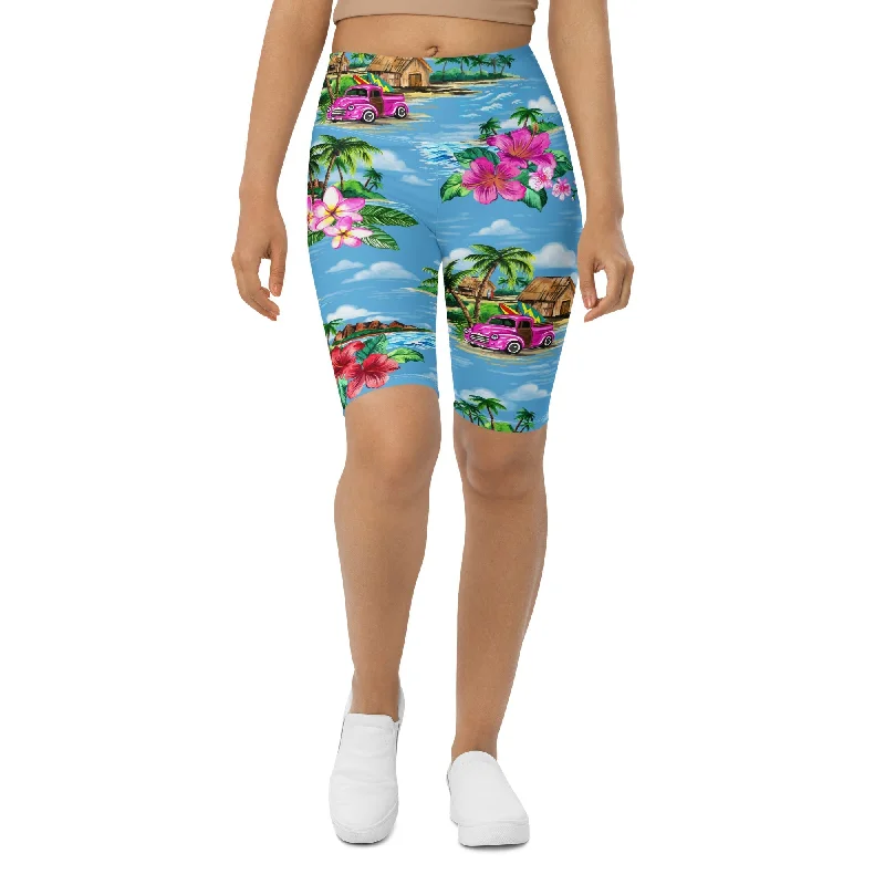 Everyday Outfits Floral Island Biker Shorts